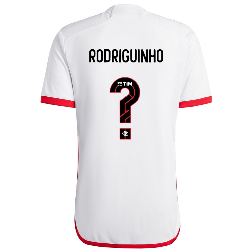 Kids Football Rodriguinho #0 White Red Away Jersey 2024/25 T-Shirt Za