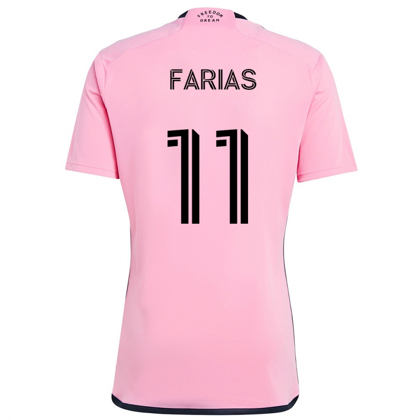 Men Football Facundo Farías #11 Pink Home Jersey 2024/25 T-Shirt Za