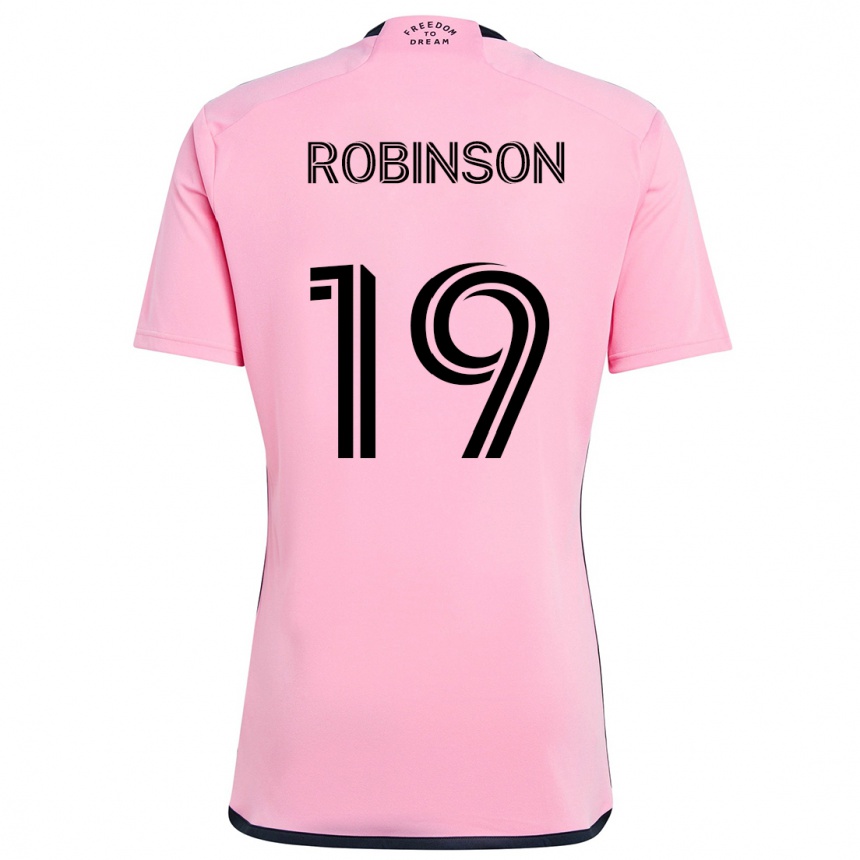 Men Football Robbie Robinson #19 Pink Home Jersey 2024/25 T-Shirt Za