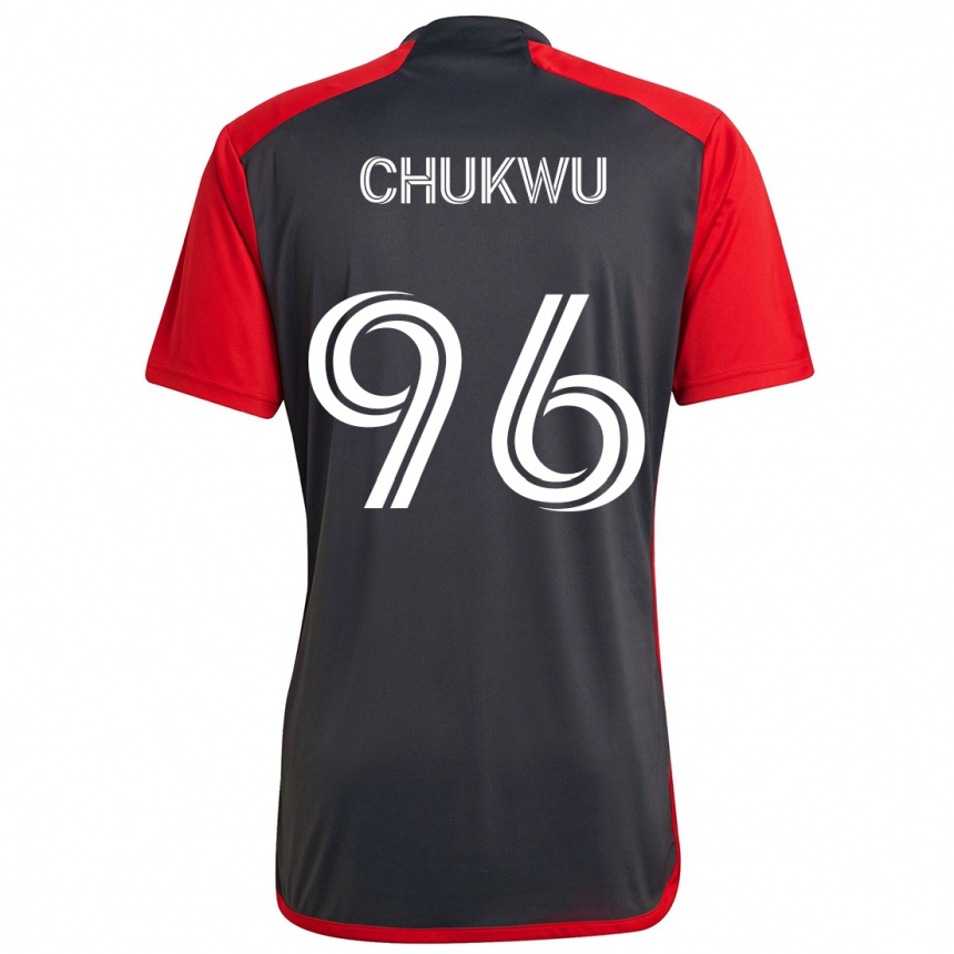 Men Football Richard Chukwu #96 Grayn Red Home Jersey 2024/25 T-Shirt Za