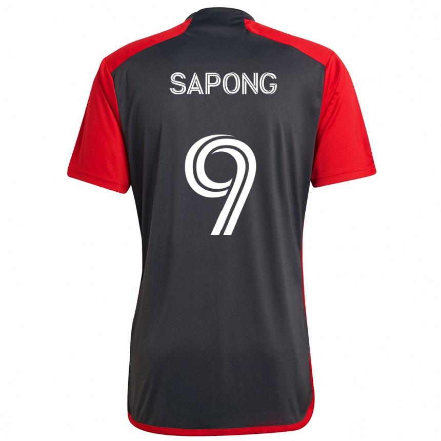 Men Football C.j. Sapong #9 Grayn Red Home Jersey 2024/25 T-Shirt Za