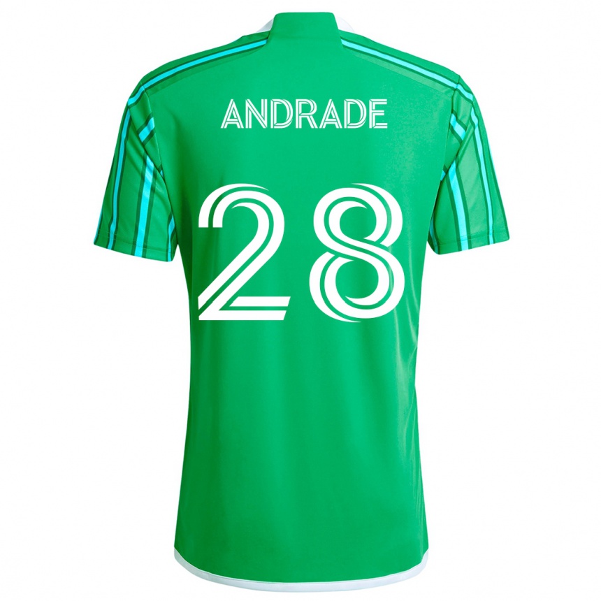 Men Football Yeimar Gómez Andrade #28 Green White Home Jersey 2024/25 T-Shirt Za