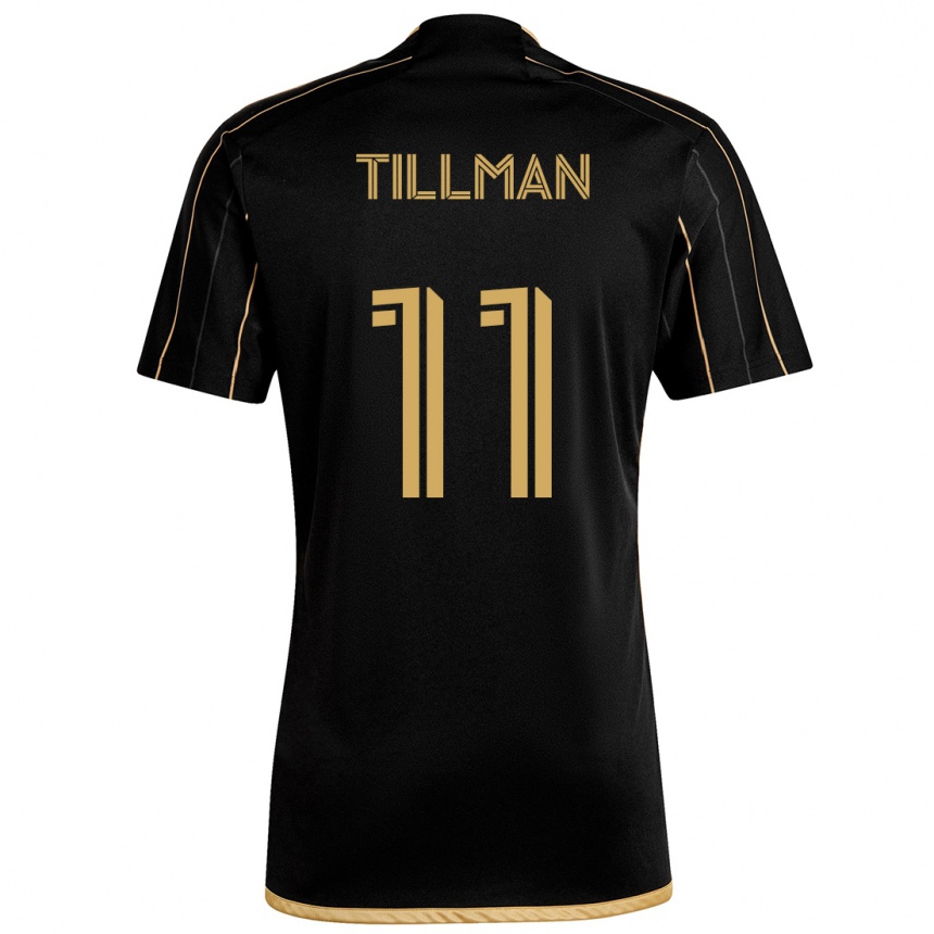 Men Football Timothy Tillman #11 Black Gold Home Jersey 2024/25 T-Shirt Za