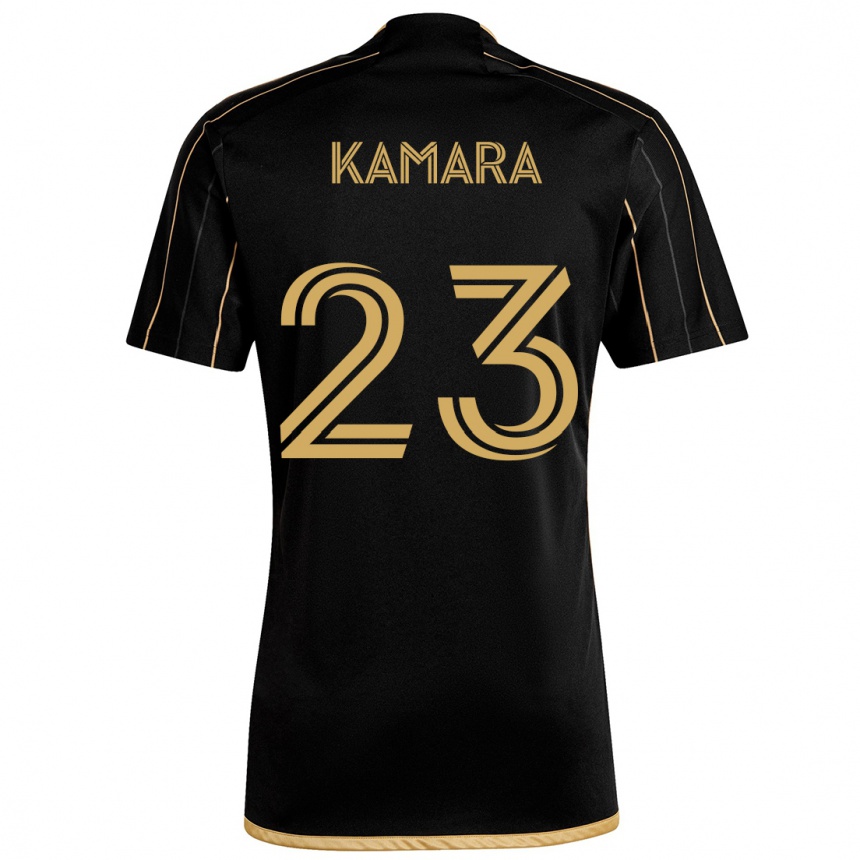 Men Football Kei Kamara #23 Black Gold Home Jersey 2024/25 T-Shirt Za