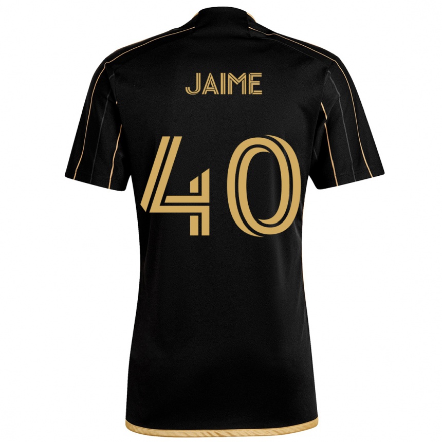 Men Football Christopher Jaime #40 Black Gold Home Jersey 2024/25 T-Shirt Za