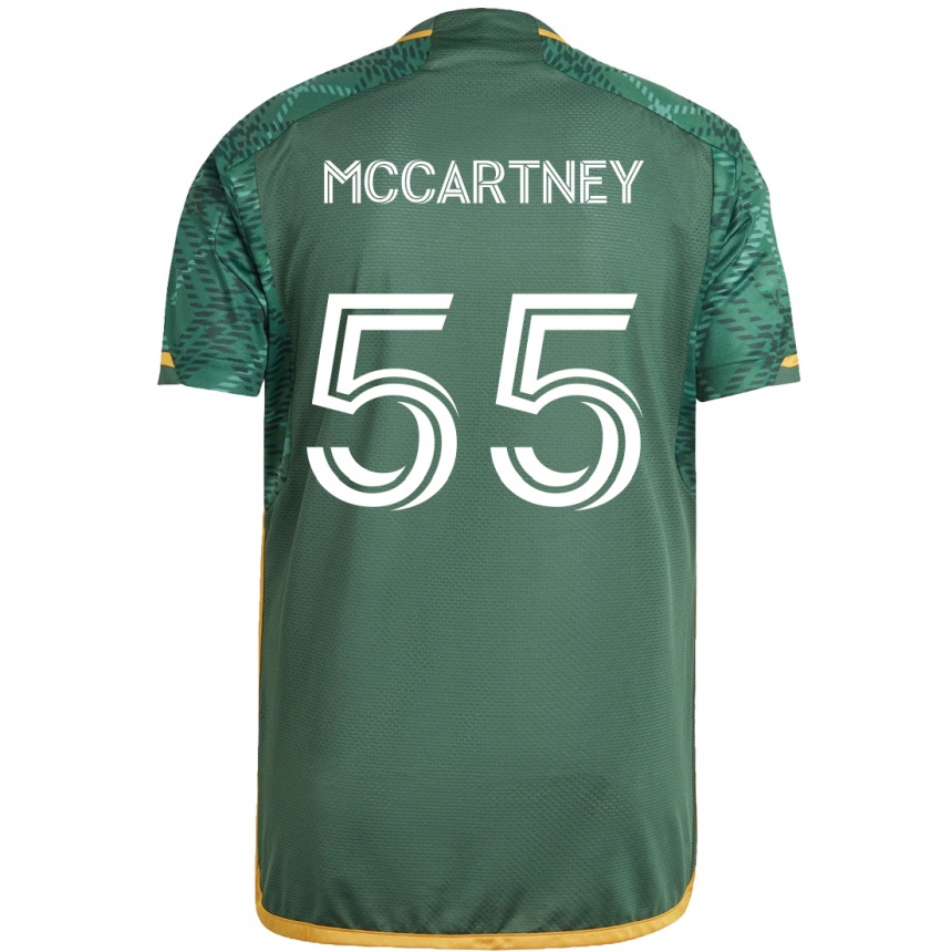 Men Football Dawson Mccartney #55 Green Orange Home Jersey 2024/25 T-Shirt Za