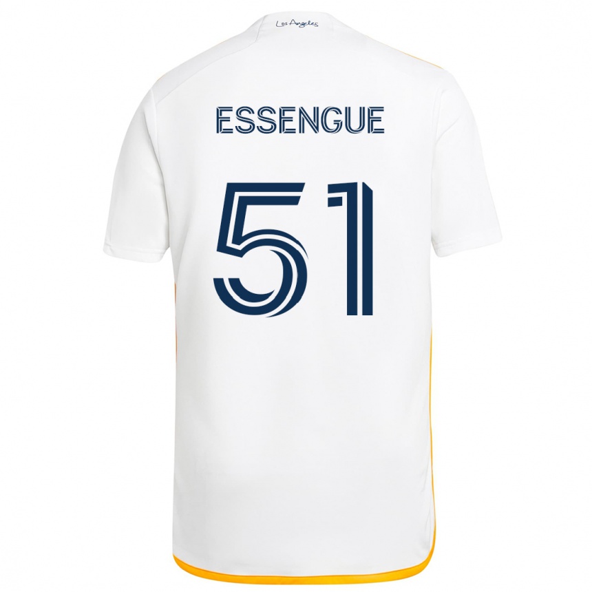 Men Football Ascel Essengue #51 White Yellow Home Jersey 2024/25 T-Shirt Za