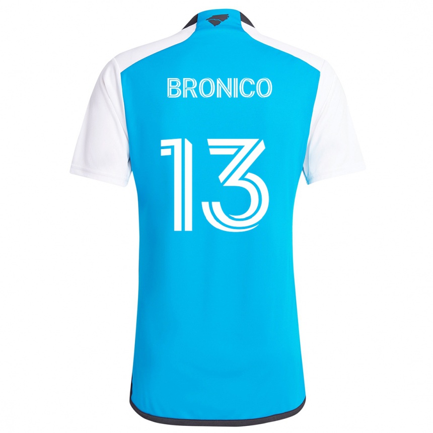 Men Football Brandt Bronico #13 Blue White Home Jersey 2024/25 T-Shirt Za