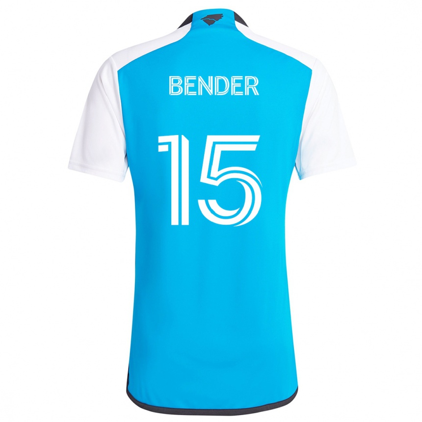 Men Football Ben Bender #15 Blue White Home Jersey 2024/25 T-Shirt Za