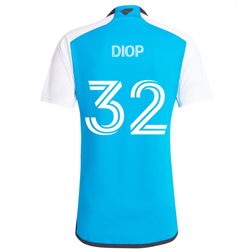 Men Football Hamady Diop #32 Blue White Home Jersey 2024/25 T-Shirt Za