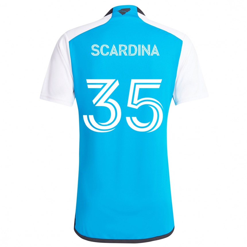 Men Football Nick Scardina #35 Blue White Home Jersey 2024/25 T-Shirt Za