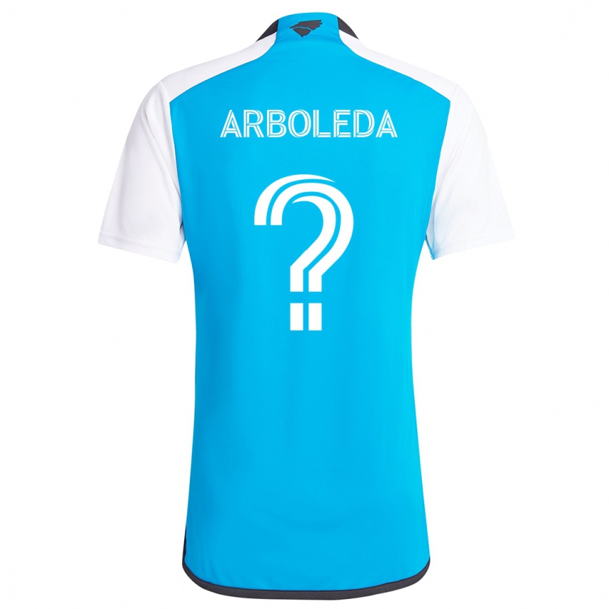 Men Football Jeyden Arboleda #0 Blue White Home Jersey 2024/25 T-Shirt Za