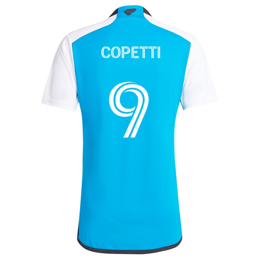 Men Football Enzo Copetti #9 Blue White Home Jersey 2024/25 T-Shirt Za