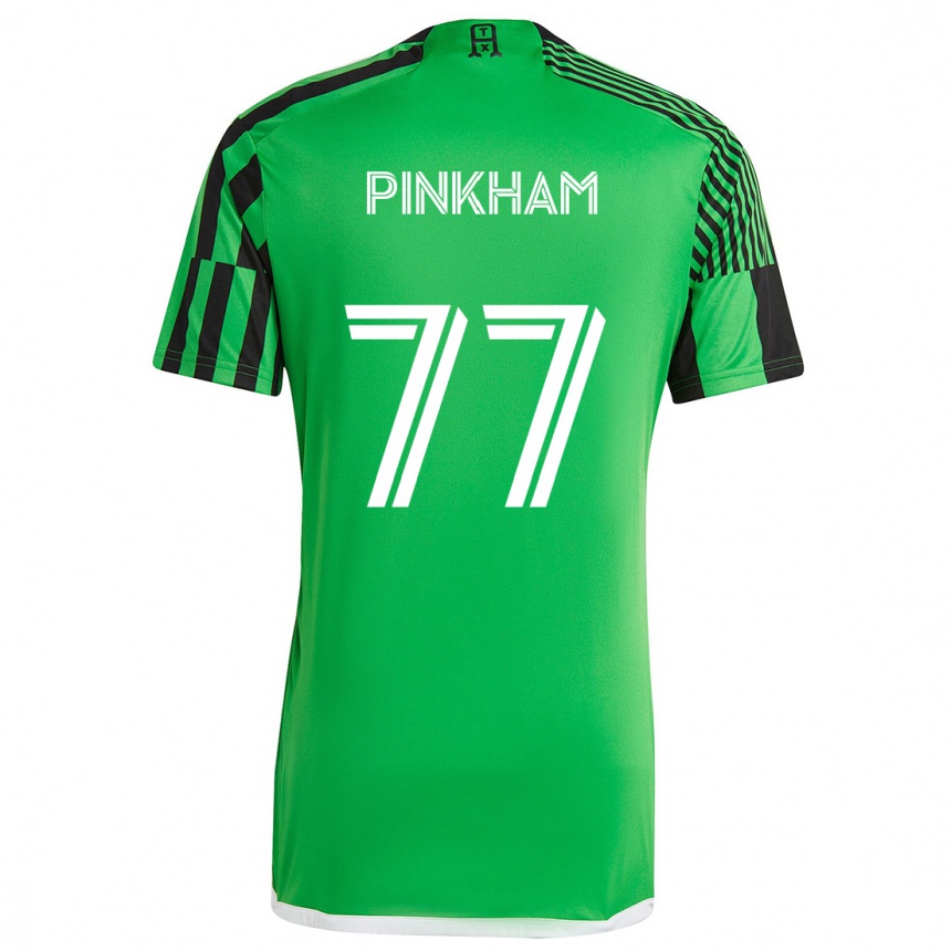 Men Football Chris Pinkham #77 Green Black Home Jersey 2024/25 T-Shirt Za