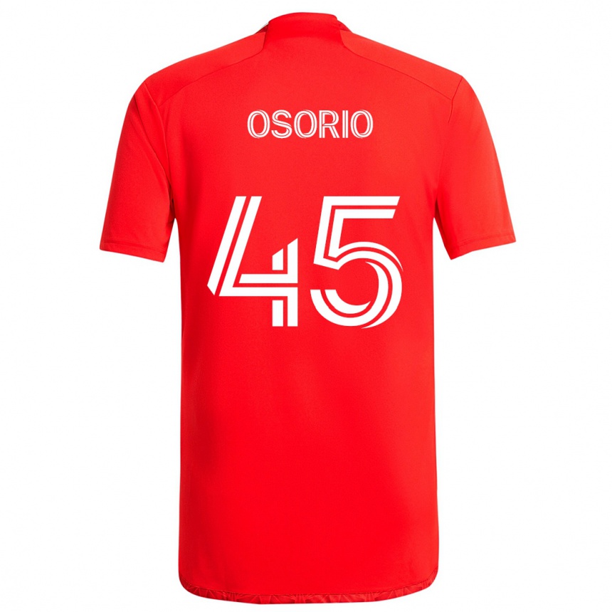 Men Football Harold Osorio #45 Red White Home Jersey 2024/25 T-Shirt Za