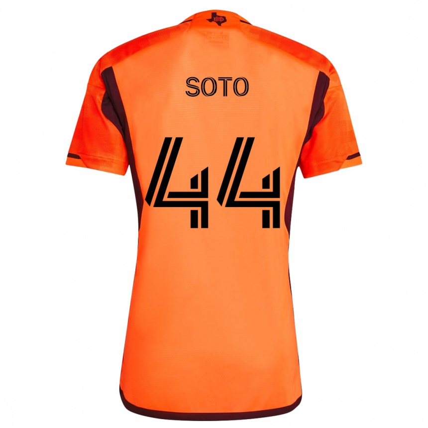 Men Football Ezekiel Soto #44 Orange Black Home Jersey 2024/25 T-Shirt Za