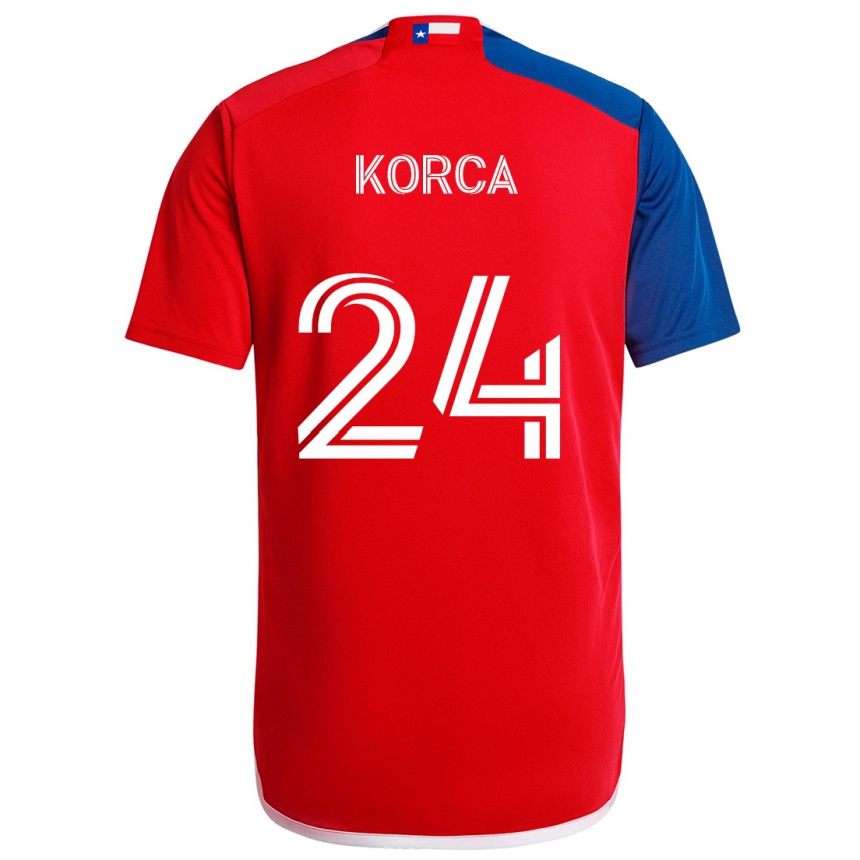 Men Football Amet Korca #24 Blue Red Home Jersey 2024/25 T-Shirt Za