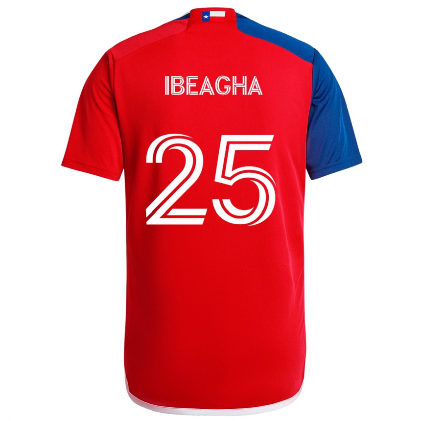 Men Football Sebastien Ibeagha #25 Blue Red Home Jersey 2024/25 T-Shirt Za