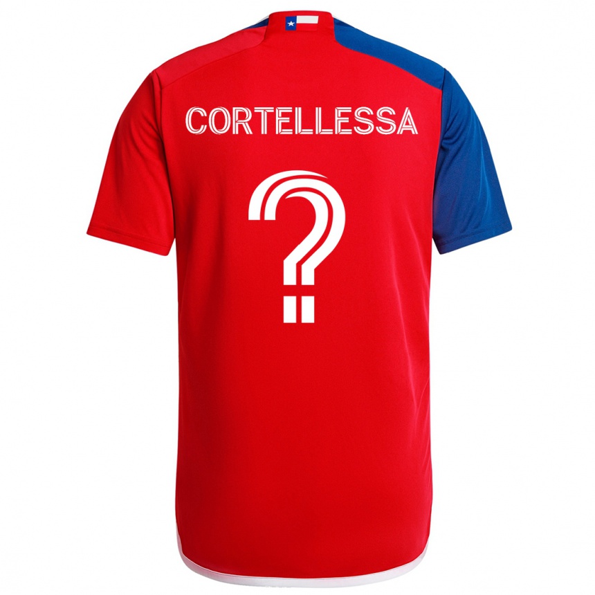 Men Football Michael Cortellessa #0 Blue Red Home Jersey 2024/25 T-Shirt Za