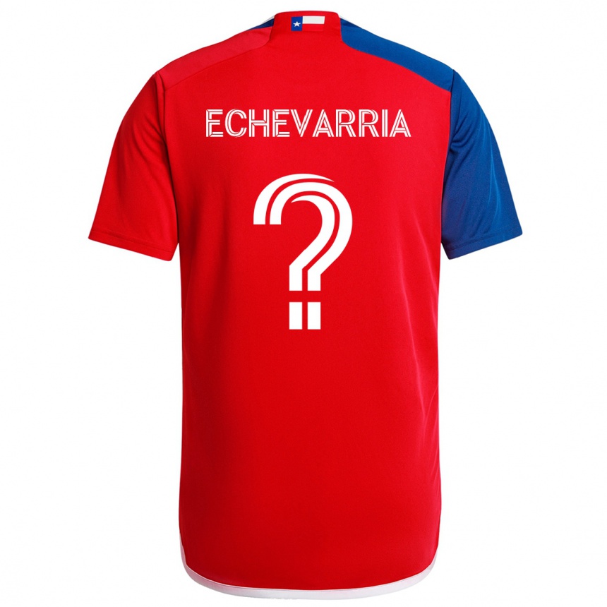 Men Football Diego Echevarria #0 Blue Red Home Jersey 2024/25 T-Shirt Za