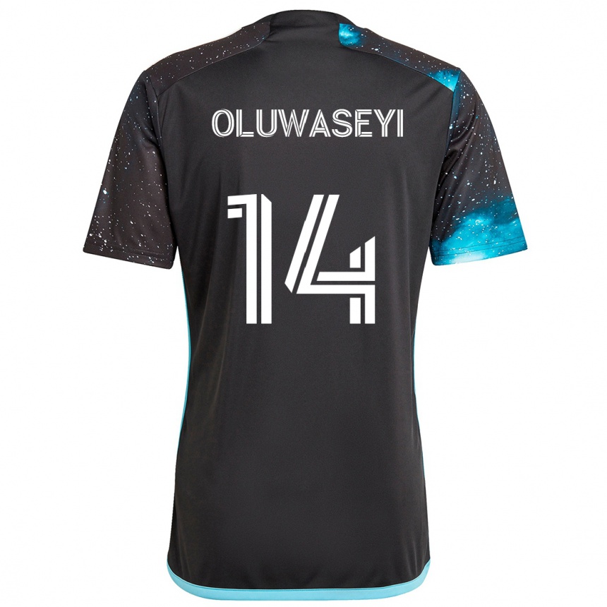 Men Football Tani Oluwaseyi #14 Black Blue Home Jersey 2024/25 T-Shirt Za