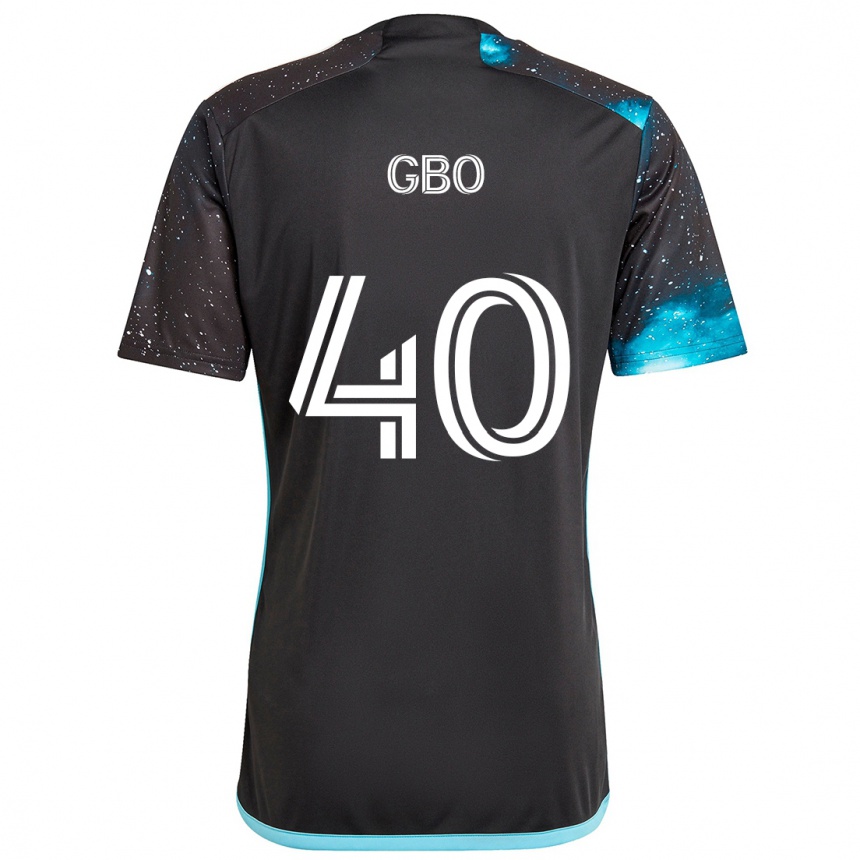 Men Football Cedrik Gbo #40 Black Blue Home Jersey 2024/25 T-Shirt Za