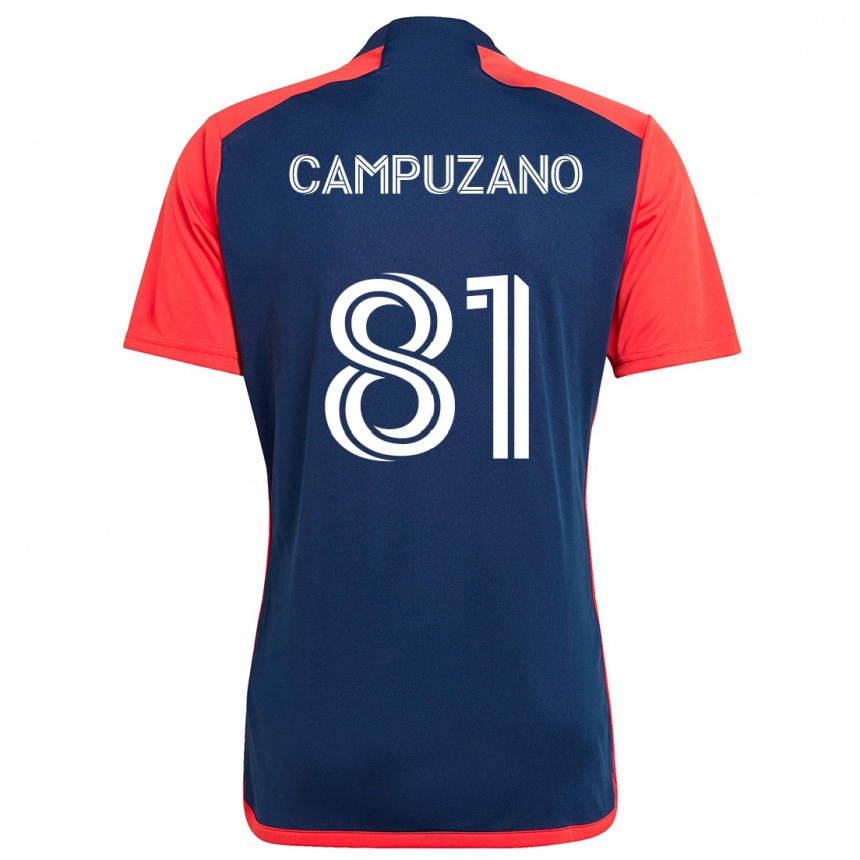 Men Football Nico Campuzano #81 Blue Red Home Jersey 2024/25 T-Shirt Za