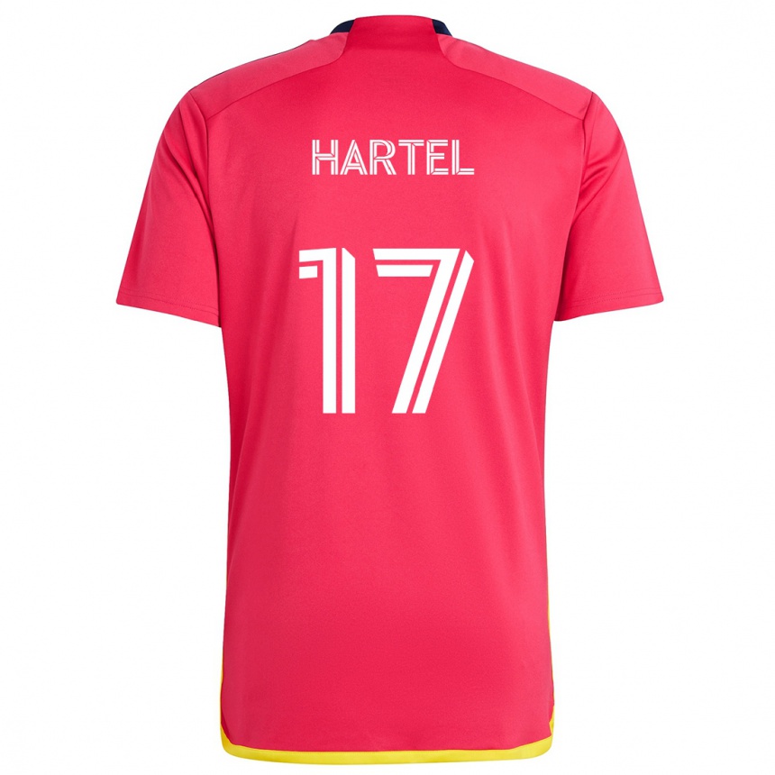 Men Football Marcel Hartel #17 Red Blue Home Jersey 2024/25 T-Shirt Za