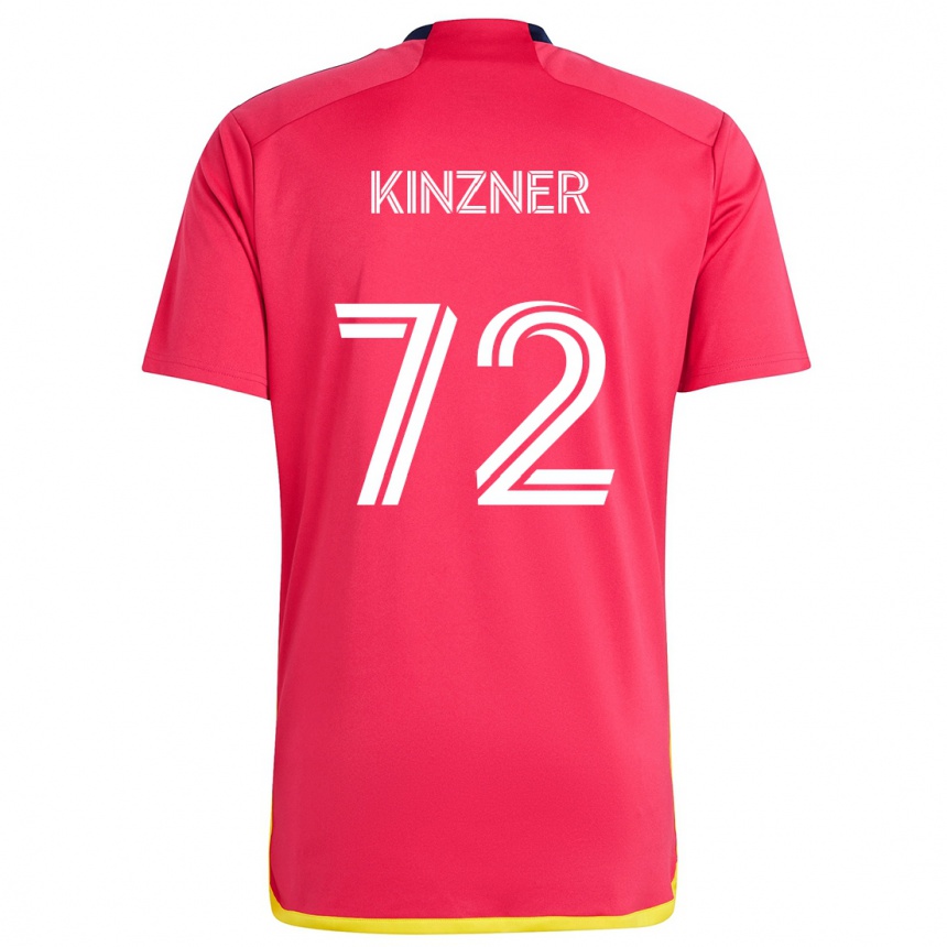 Men Football Eric Kinzner #72 Red Blue Home Jersey 2024/25 T-Shirt Za