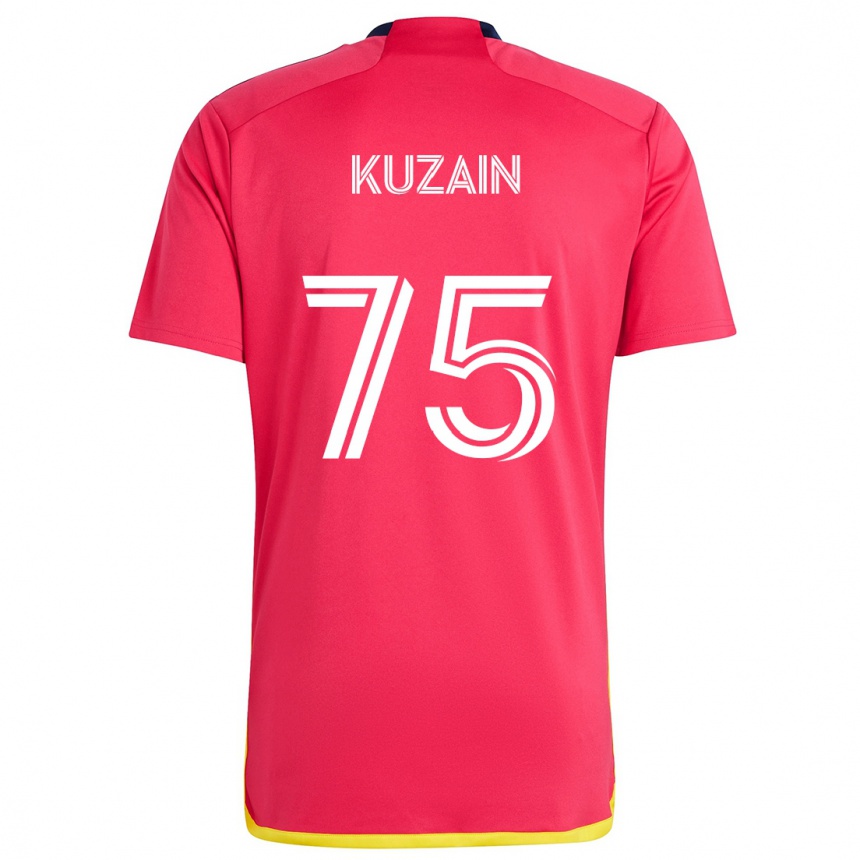 Men Football Wan Kuzain #75 Red Blue Home Jersey 2024/25 T-Shirt Za