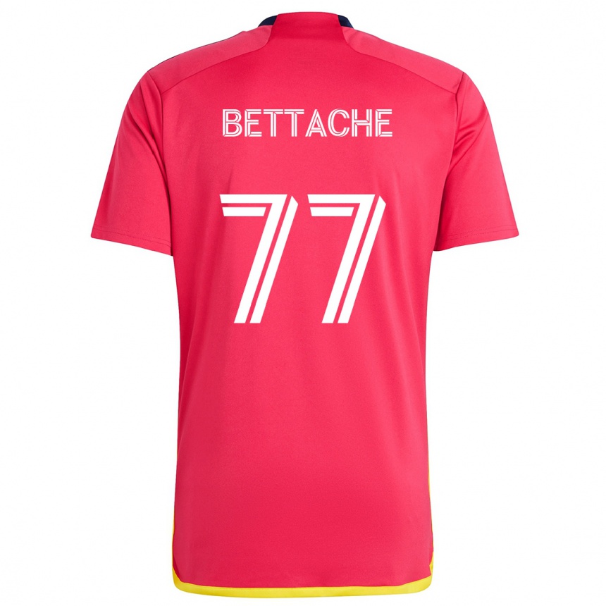 Men Football Faysal Bettache #77 Red Blue Home Jersey 2024/25 T-Shirt Za