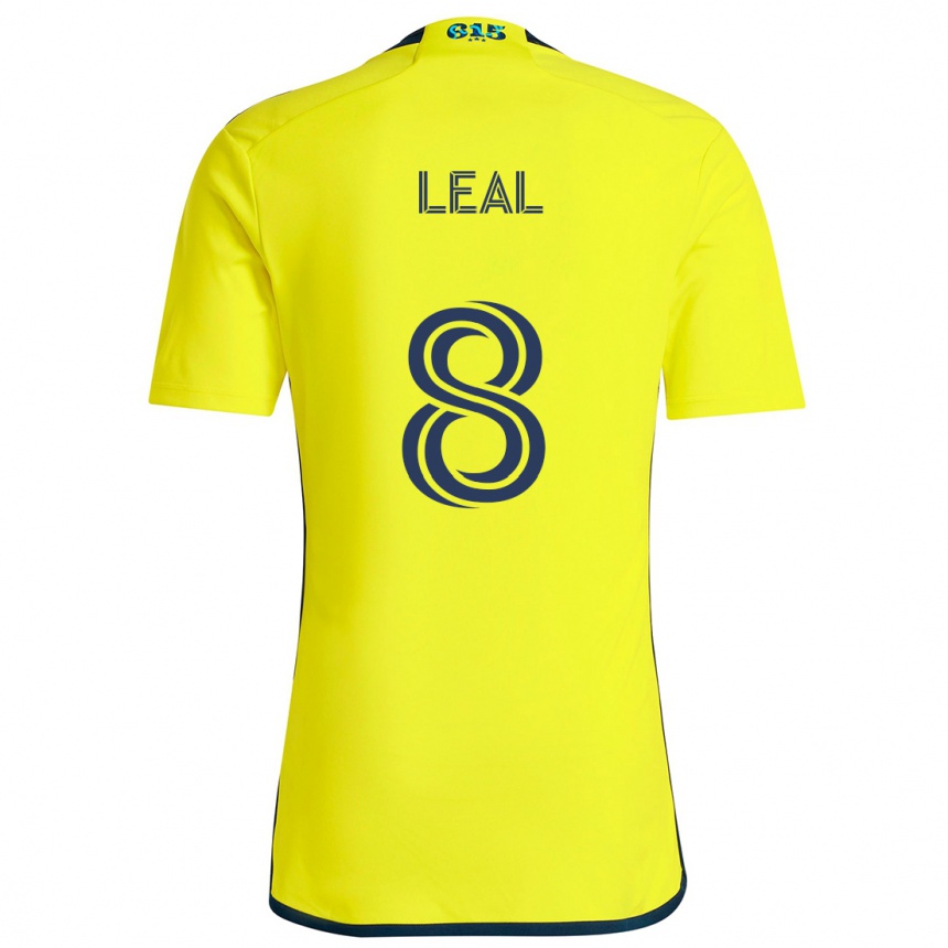 Men Football Randall Leal #8 Yellow Blue Home Jersey 2024/25 T-Shirt Za