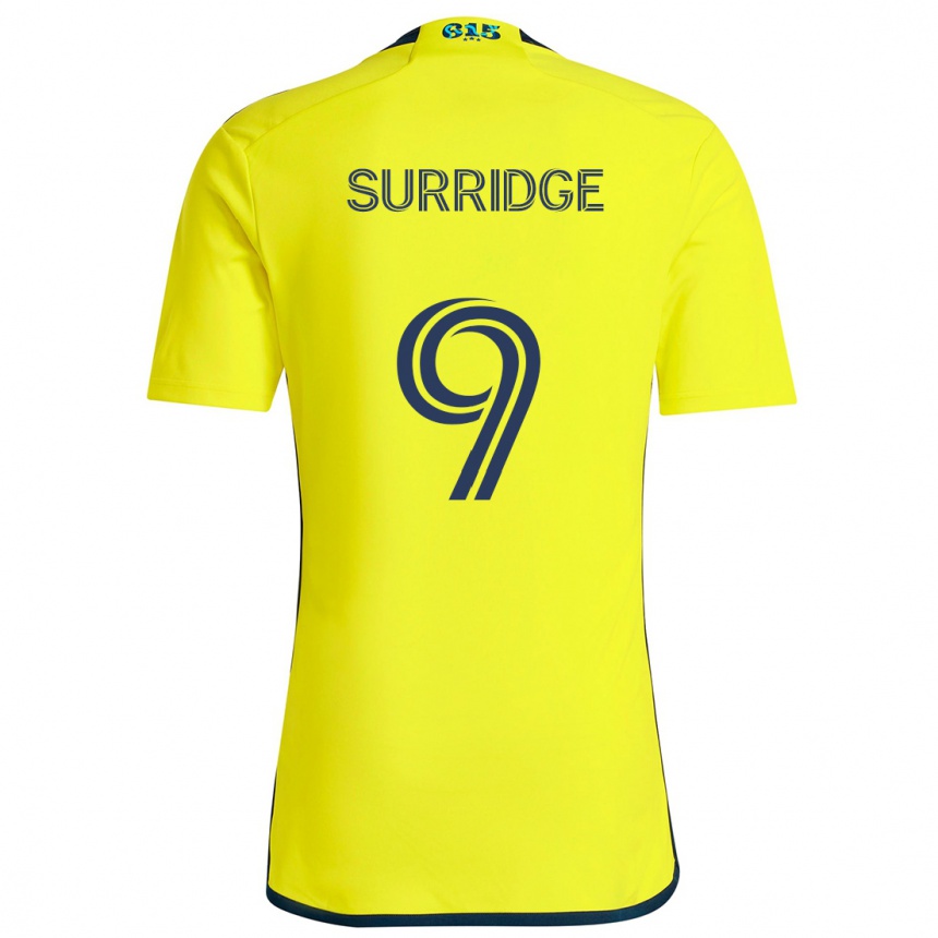 Men Football Sam Surridge #9 Yellow Blue Home Jersey 2024/25 T-Shirt Za