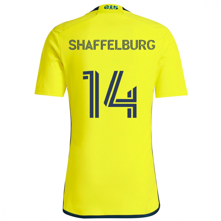 Men Football Jacob Shaffelburg #14 Yellow Blue Home Jersey 2024/25 T-Shirt Za