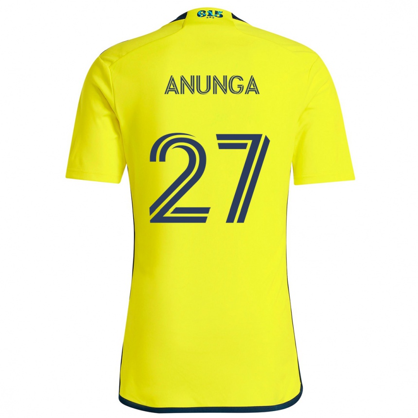 Men Football Tah Anunga #27 Yellow Blue Home Jersey 2024/25 T-Shirt Za