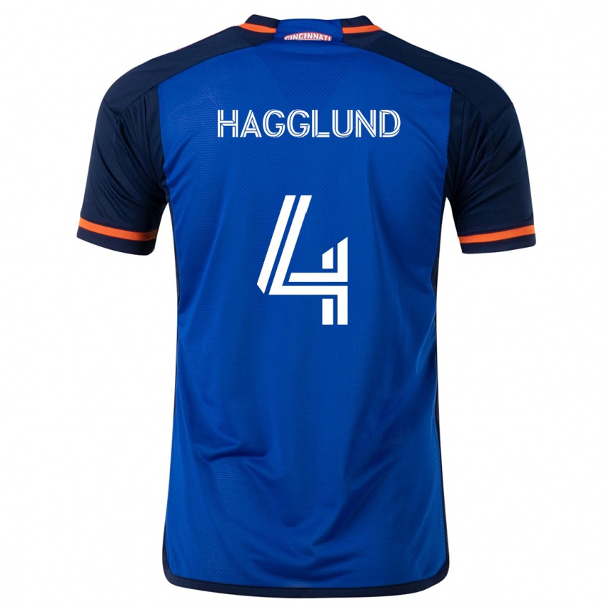 Men Football Nick Hagglund #4 Blue White Home Jersey 2024/25 T-Shirt Za