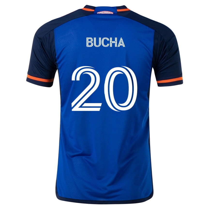 Men Football Pavel Bucha #20 Blue White Home Jersey 2024/25 T-Shirt Za