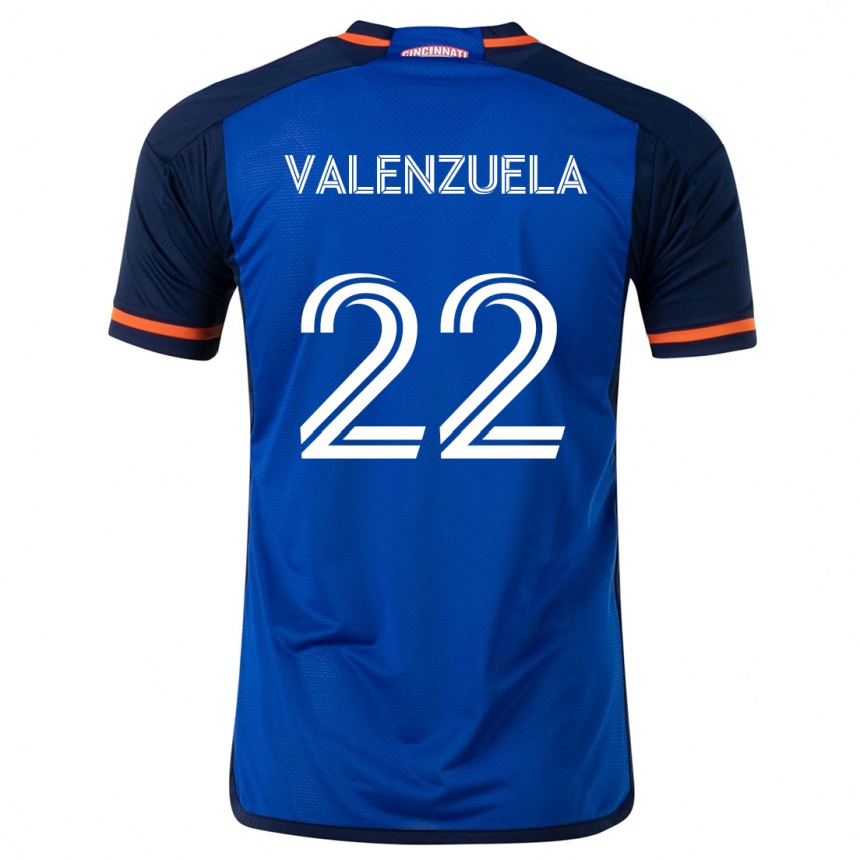 Men Football Gerardo Valenzuela #22 Blue White Home Jersey 2024/25 T-Shirt Za