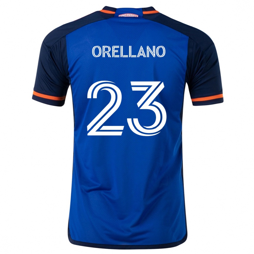 Men Football Luca Orellano #23 Blue White Home Jersey 2024/25 T-Shirt Za