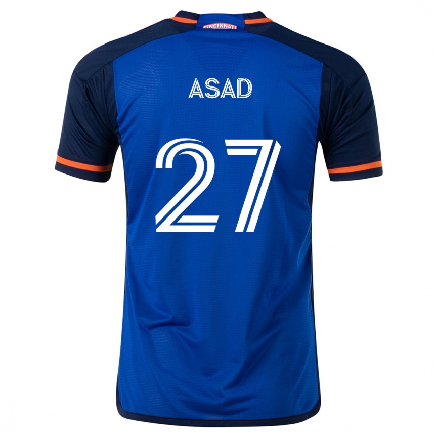 Men Football Yamil Asad #27 Blue White Home Jersey 2024/25 T-Shirt Za