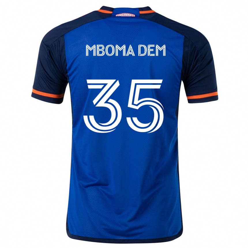 Men Football Kenji Mboma Dem #35 Blue White Home Jersey 2024/25 T-Shirt Za