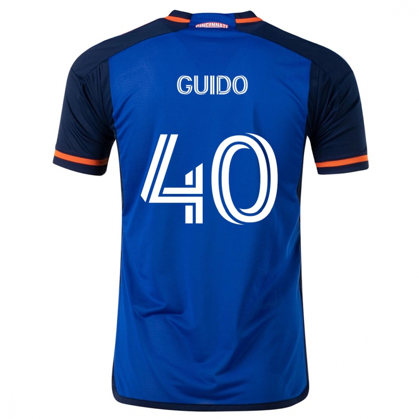 Men Football Alejandro Guido #40 Blue White Home Jersey 2024/25 T-Shirt Za