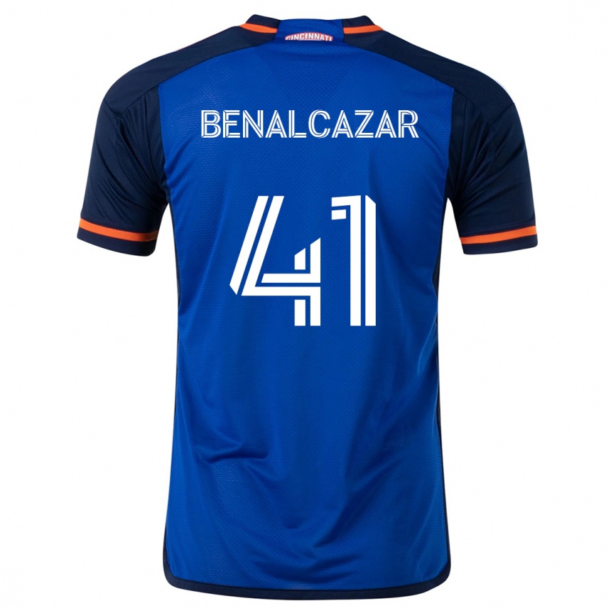 Men Football Nico Benalcázar #41 Blue White Home Jersey 2024/25 T-Shirt Za