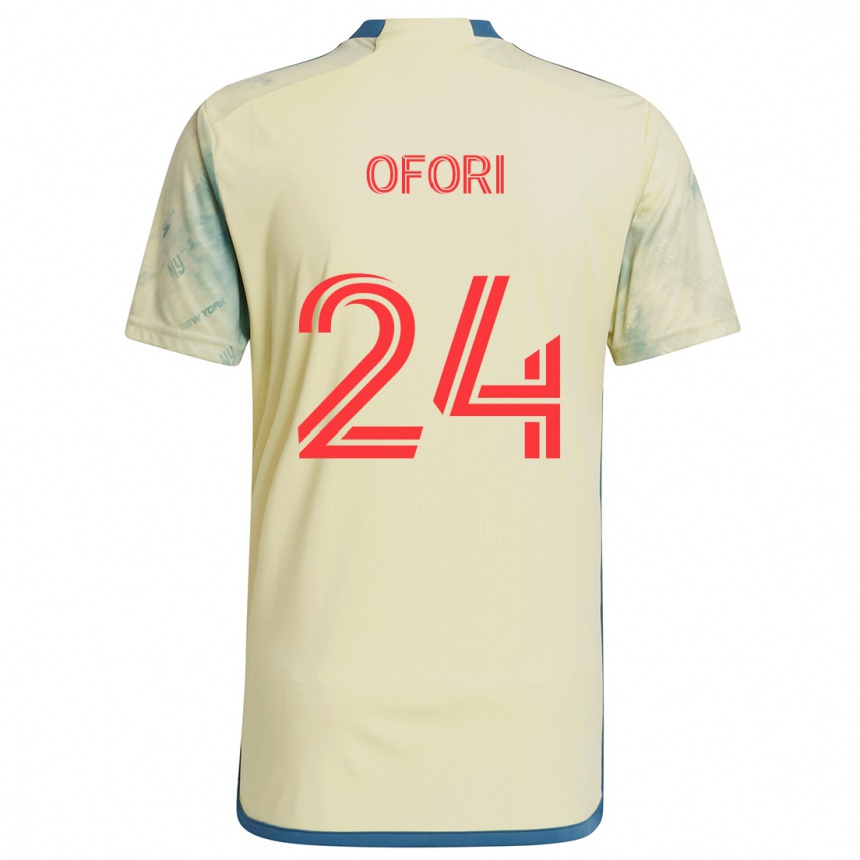 Men Football Curtis Ofori #24 Yellow Red Blue Home Jersey 2024/25 T-Shirt Za