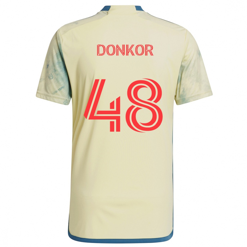 Men Football Ronald Donkor #48 Yellow Red Blue Home Jersey 2024/25 T-Shirt Za