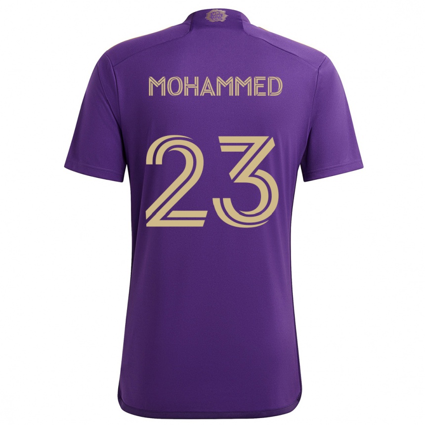 Men Football Shak Mohammed #23 Purple Yellow Home Jersey 2024/25 T-Shirt Za