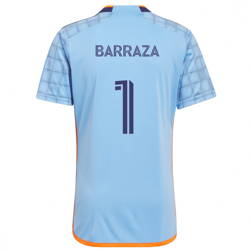 Men Football Luis Barraza #1 Blue Orange Home Jersey 2024/25 T-Shirt Za