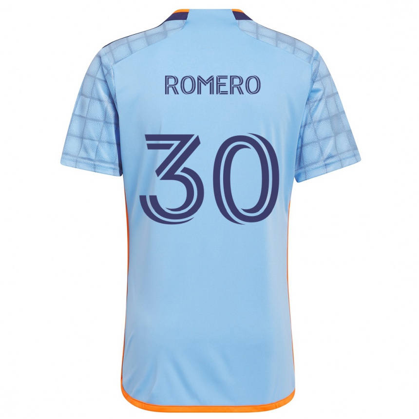 Men Football Tomás Romero #30 Blue Orange Home Jersey 2024/25 T-Shirt Za