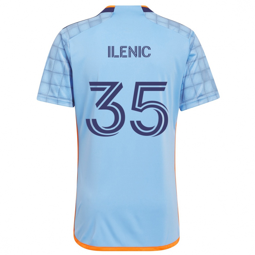 Men Football Mitja Ilenic #35 Blue Orange Home Jersey 2024/25 T-Shirt Za