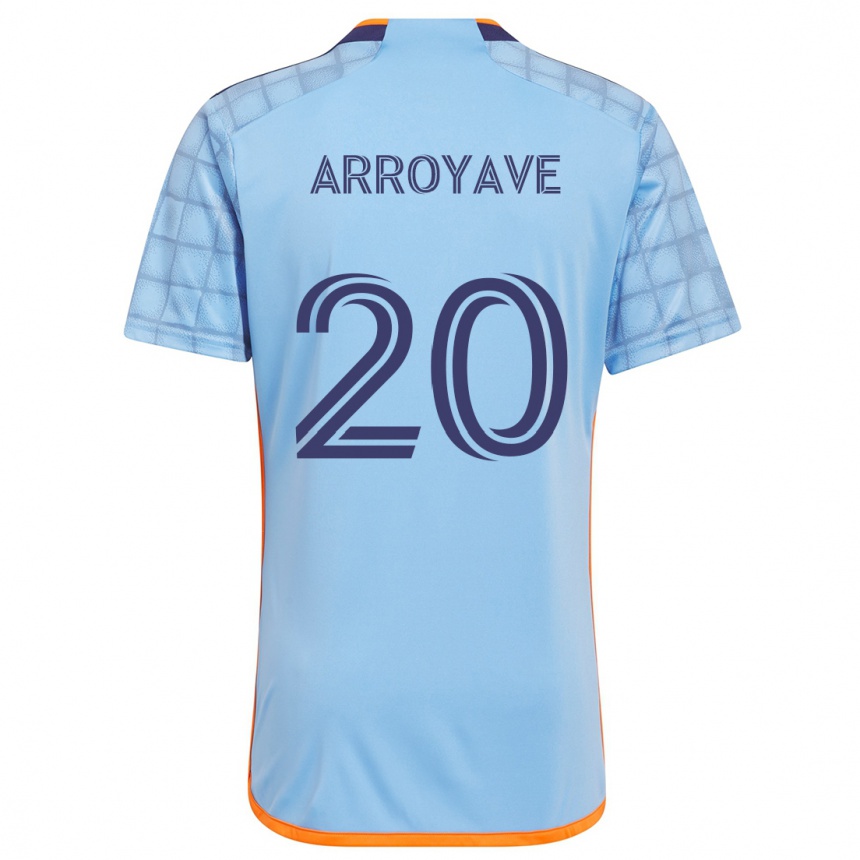 Men Football Jacob Arroyave #20 Blue Orange Home Jersey 2024/25 T-Shirt Za